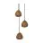 Ledvance Decor Papier Drop Gips/Staal Pendelarmatuur Beige | Geschikt voor 3X E27